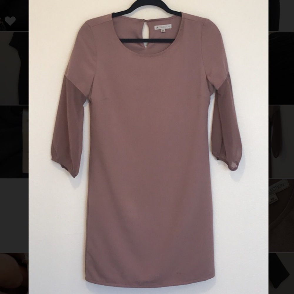 NWOT - Elegant Mauve Shift Dress